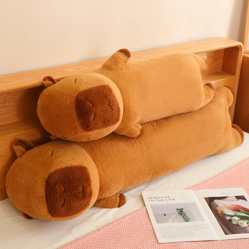 Capo the Sleepy Long Capybara Snuggle Pillow