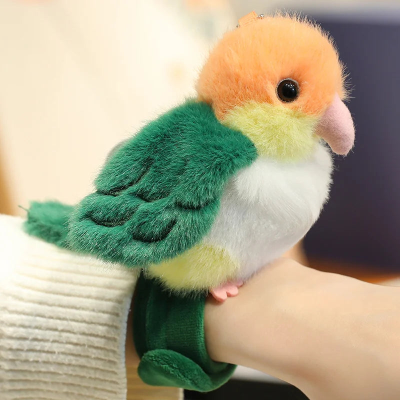 Polly the Kawaii Slap Band Parrot Bird Keychain Plushie