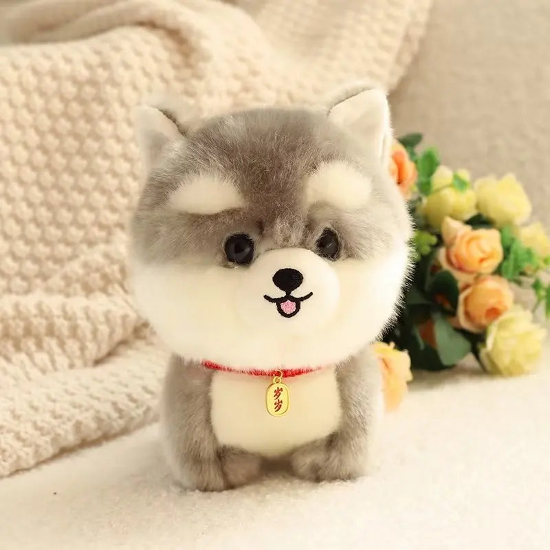Biscuit the Realistic Husky Corgi Chow Akita Dog Plushie