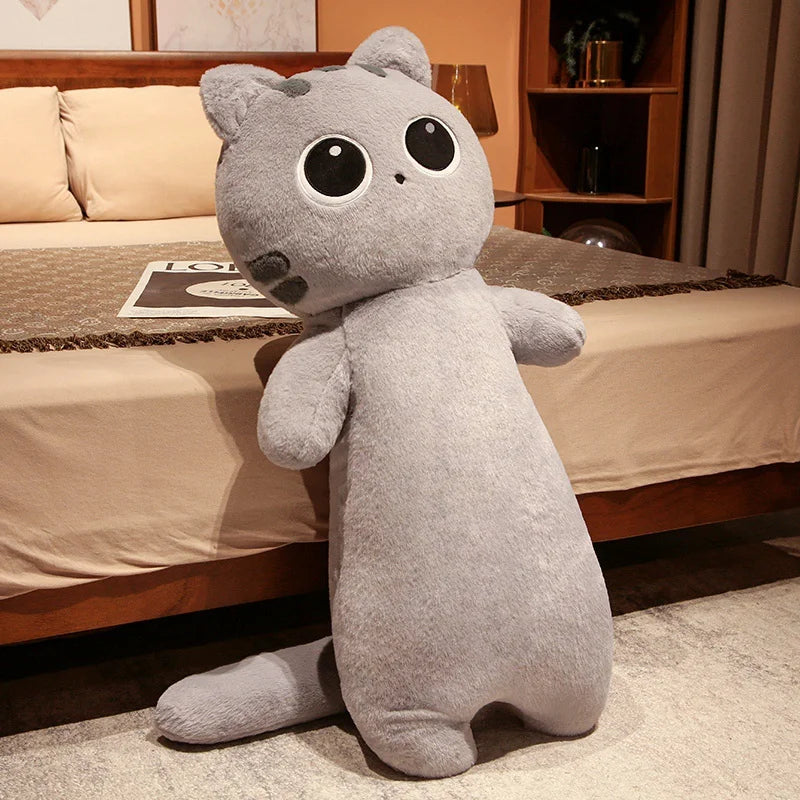 Long Kawaii Sleeping Cat Puppy Cozy Nap Plush Pillow