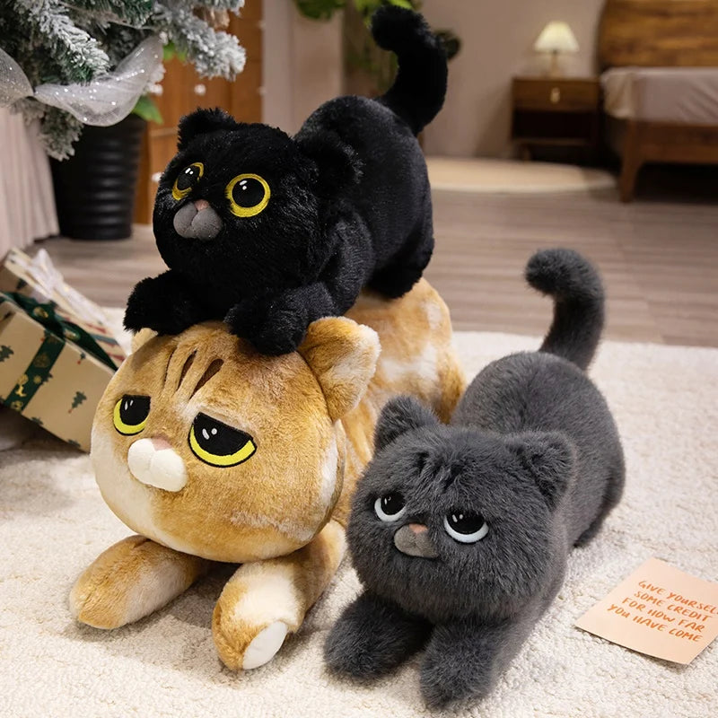 Lazy the Chonky Lying Cat Sleeping Plush Pillow