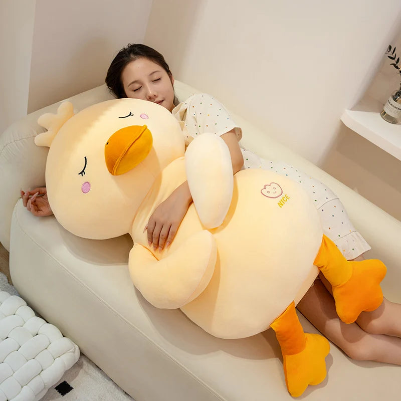 Chubby Oversized Kawaii Duck Snuggle Plushie Pillow