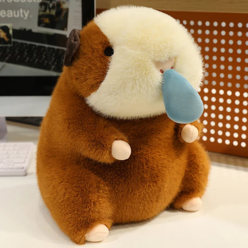Hammy the Chubby Guinea Pig Nose Drop Plush Pillow