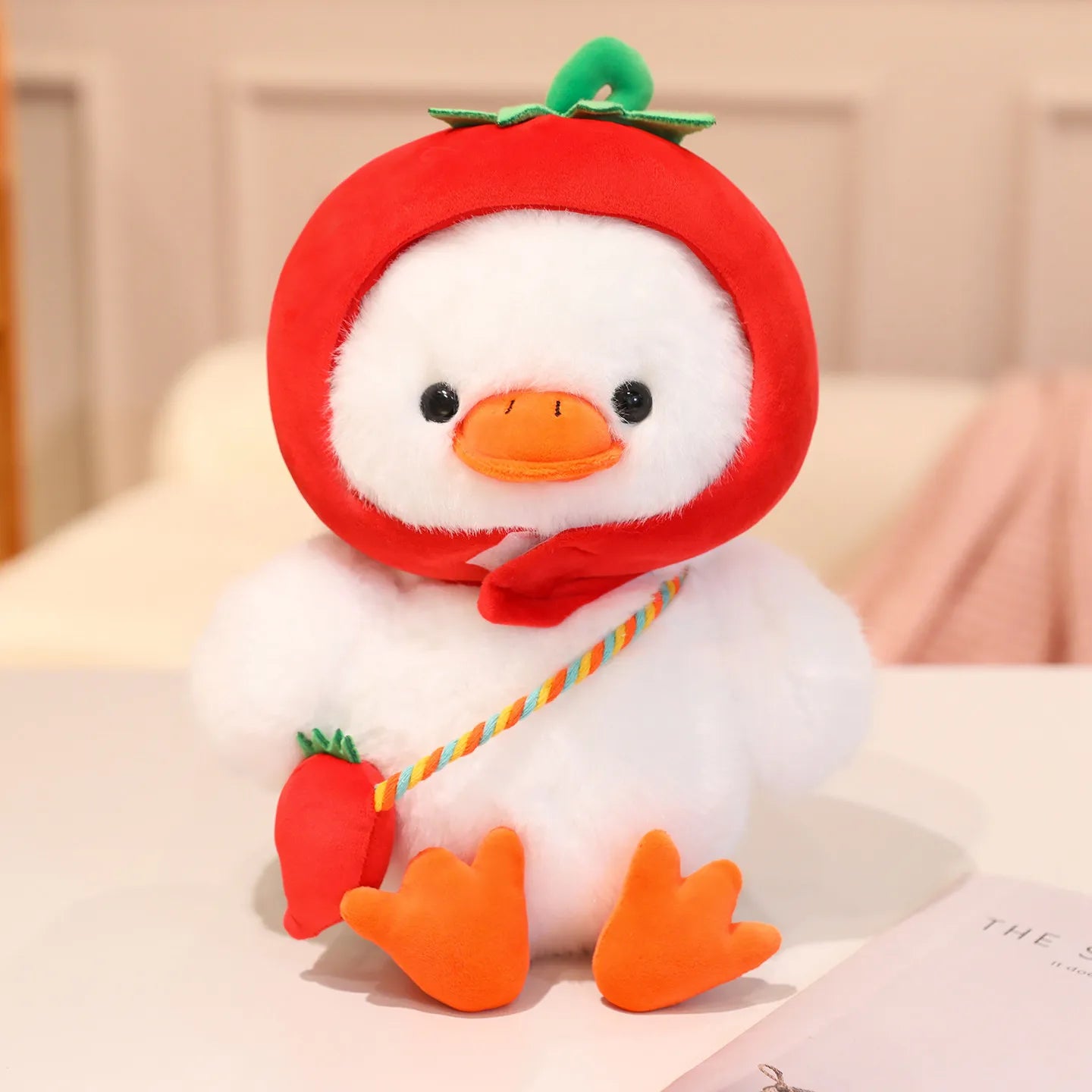 Ducky the Veggie Hat Carrot Pepper Duck Funny Plushie
