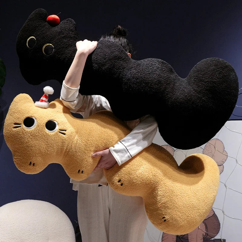 Candy the Kawaii L-Shaped Long Cat Snuggle Pillow
