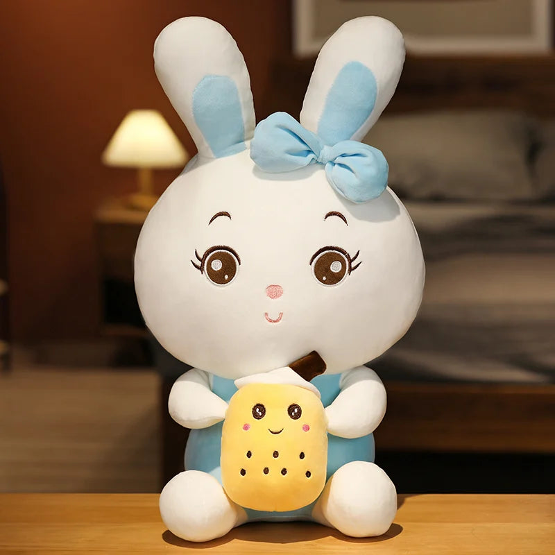 Boba the Bubble Tea Rabbit Bun Milk Tea Plush Pillow