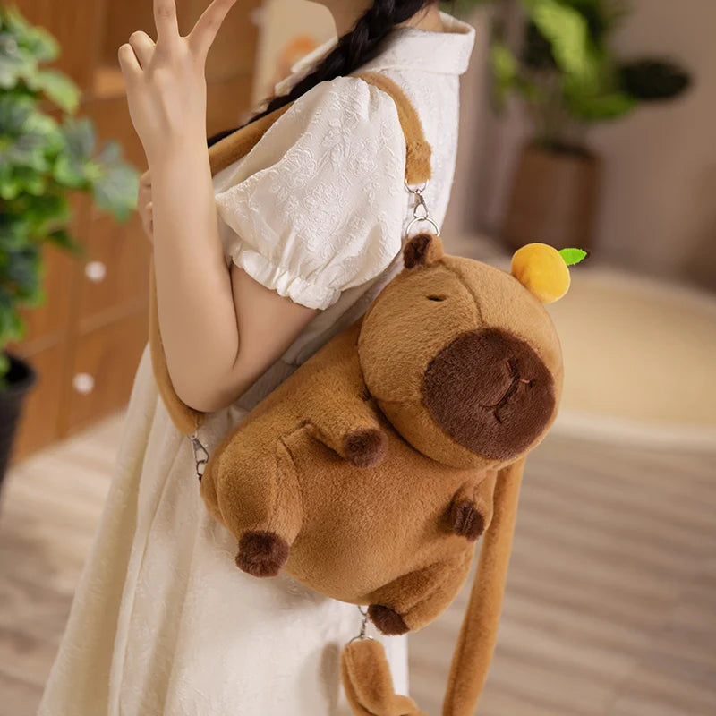 Capy the Bow Fries Burger Flower Capybara Backpack Plush