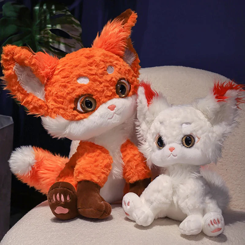 Amber the Kawaii Fluffy Fox Sofa Plush Pillow