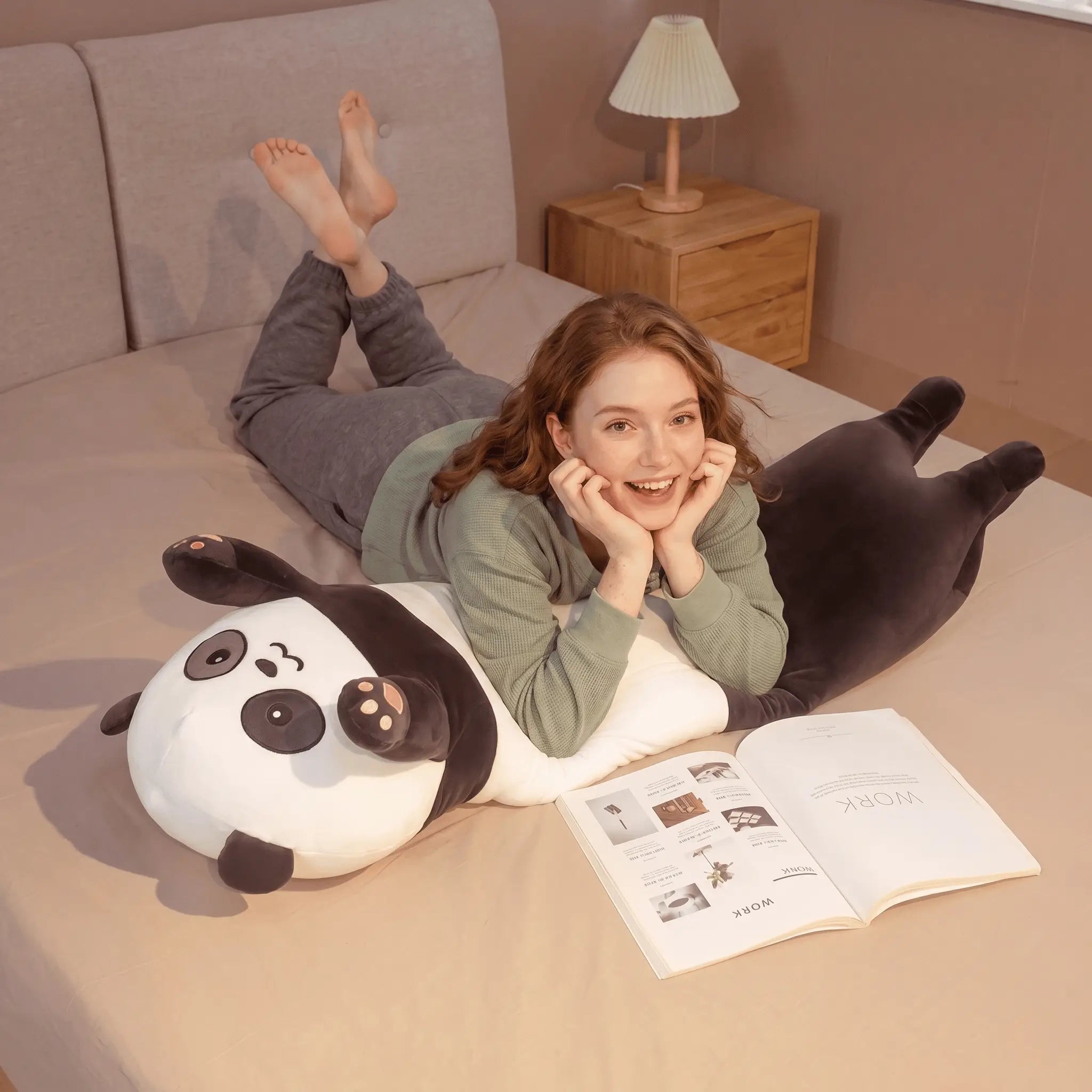 Snoozy Bear Kawaii Koala Panda Long Pillow