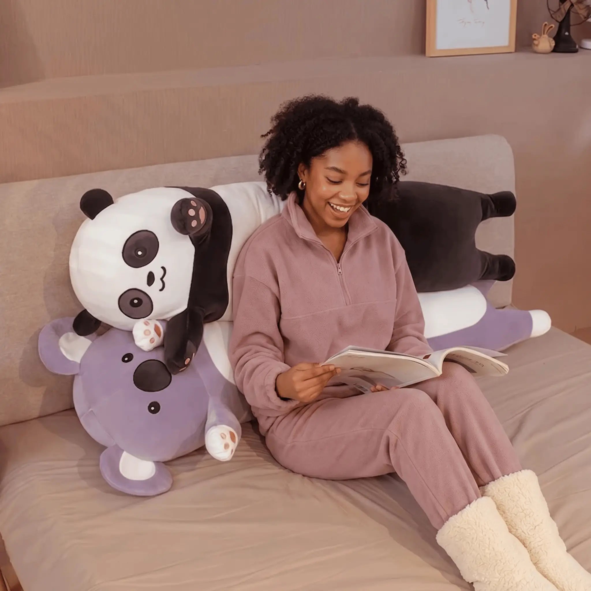 Snoozy Bear Kawaii Koala Panda Long Pillow
