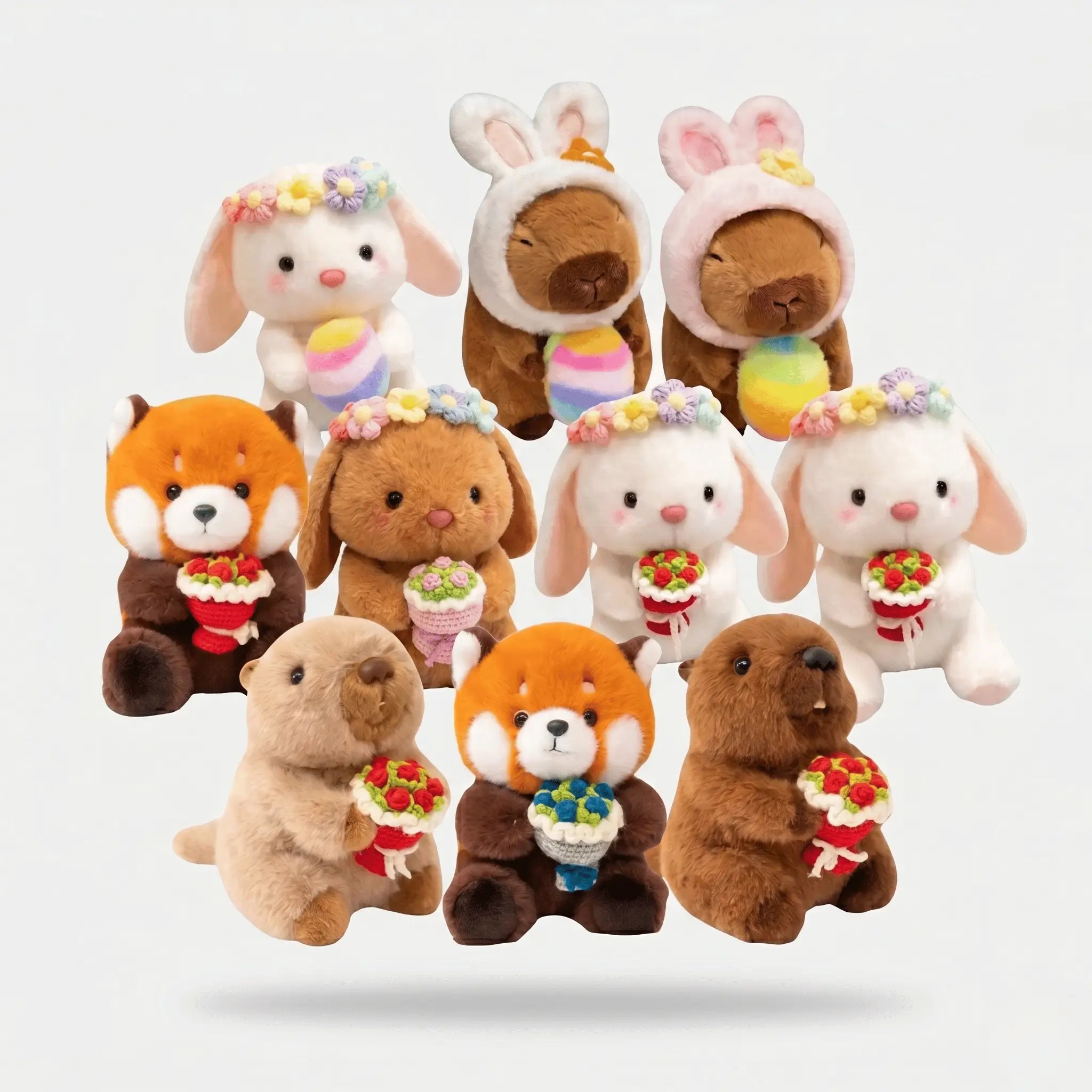 Blossom Bouquet Hugging Bunny Plushie