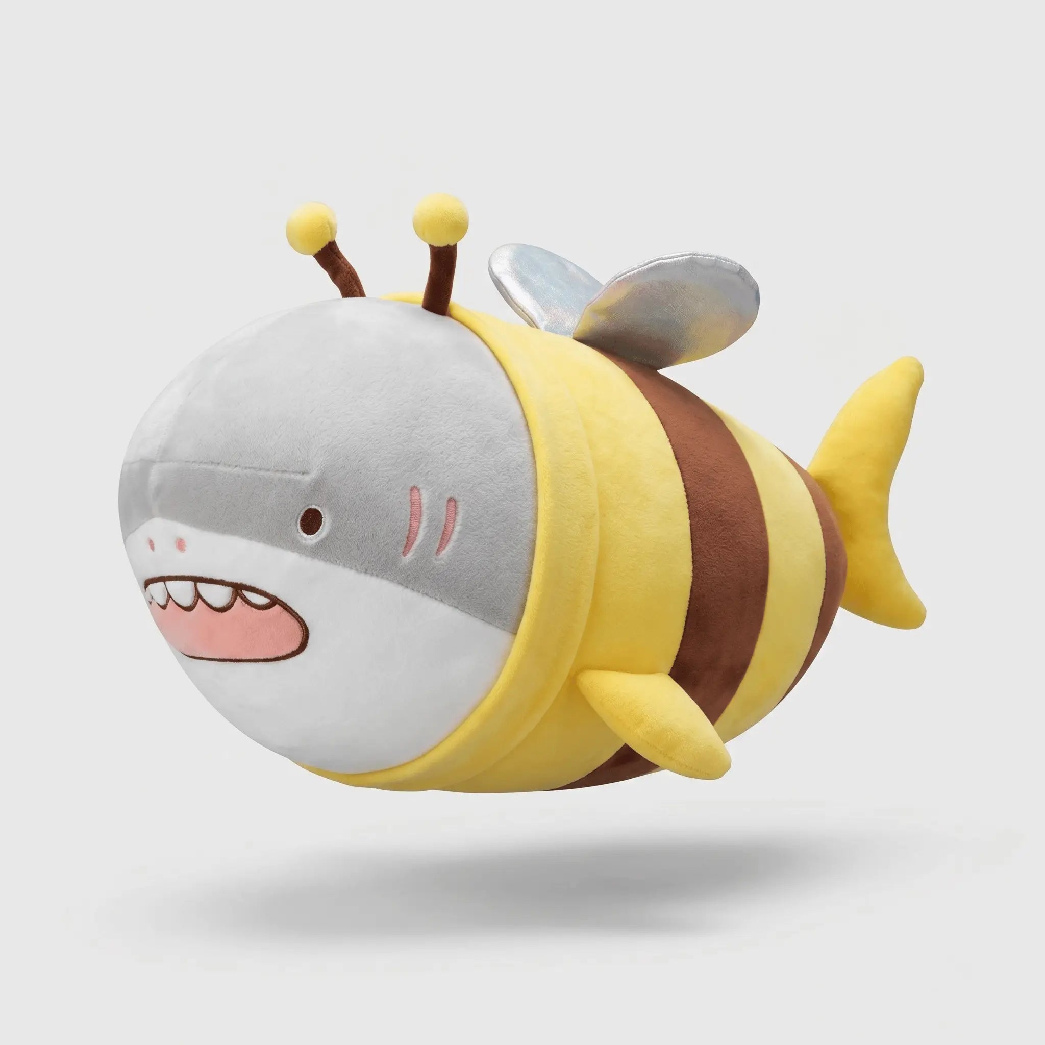 Buzzy the Squishy Shark Bee Plush Pillow