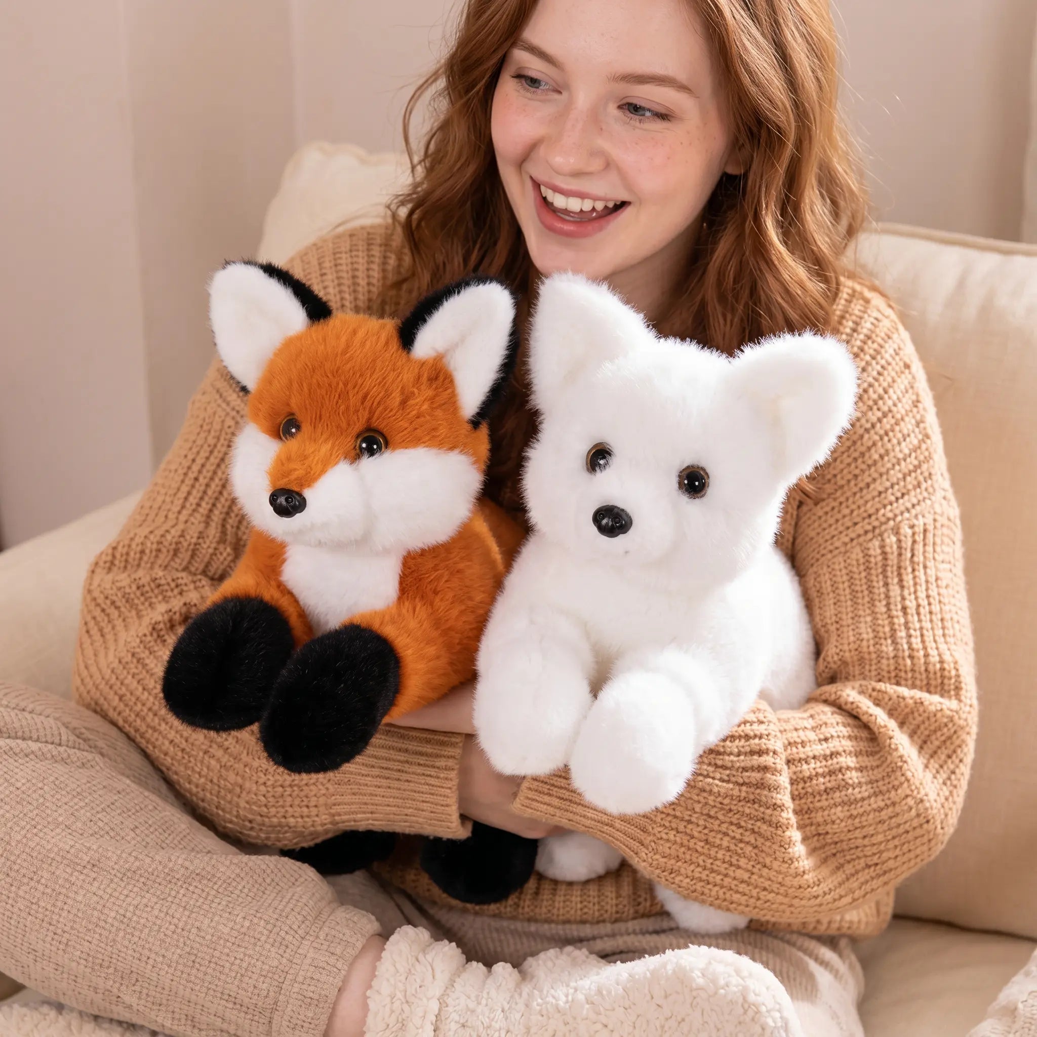 Amber the Fluffy Long-Tail Kawaii Fox Snuggle Plushie