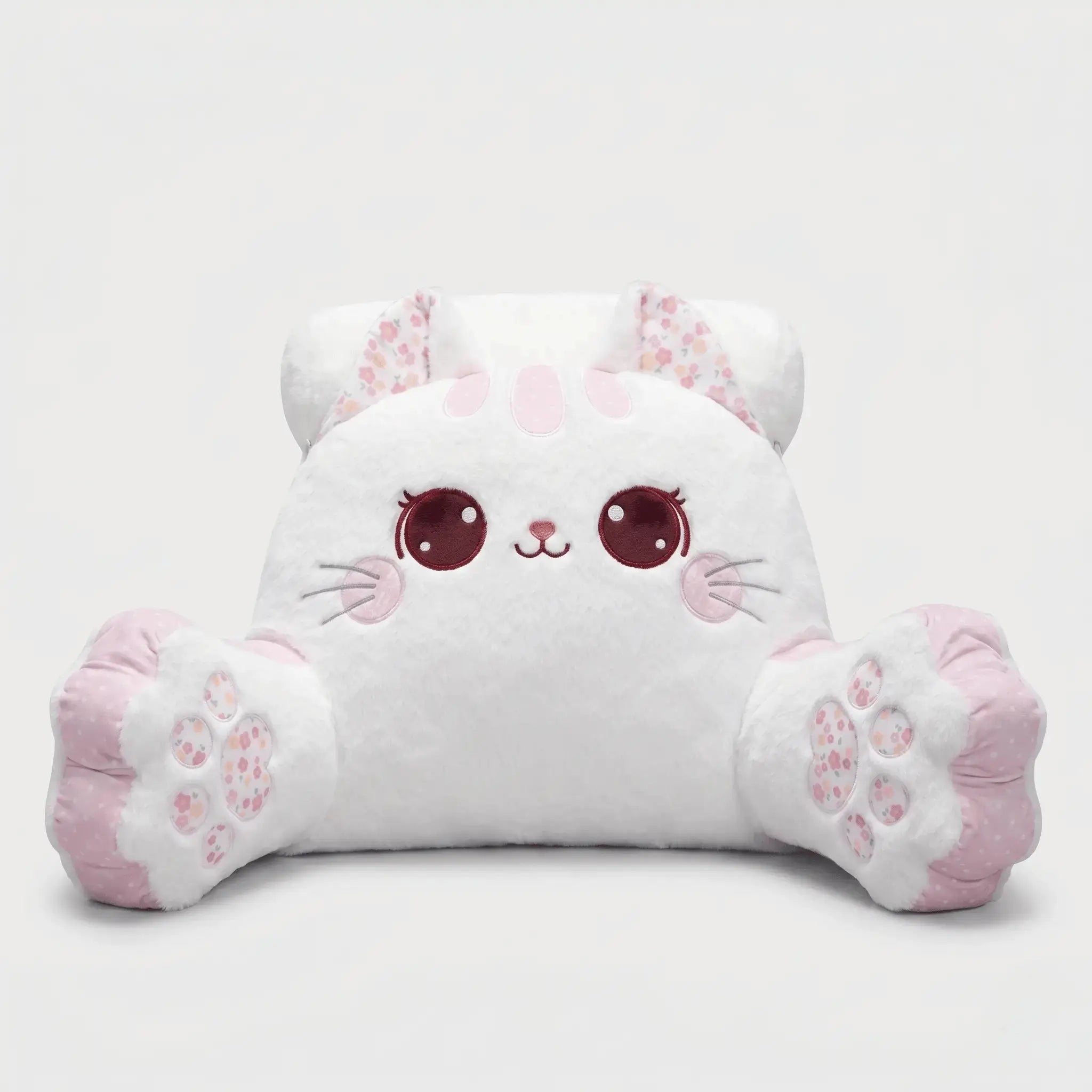 Poofy Cat Backrest Triangle Snuggle Pillow