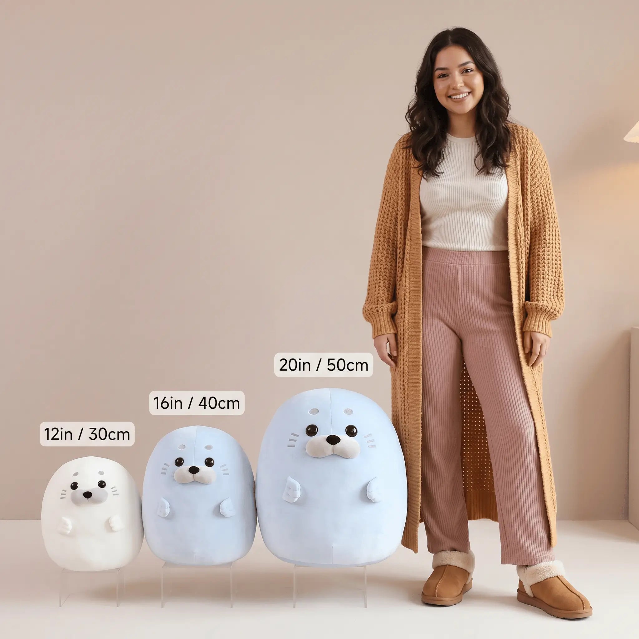 Blubba the Round Kawaii Seal Pillow Plush