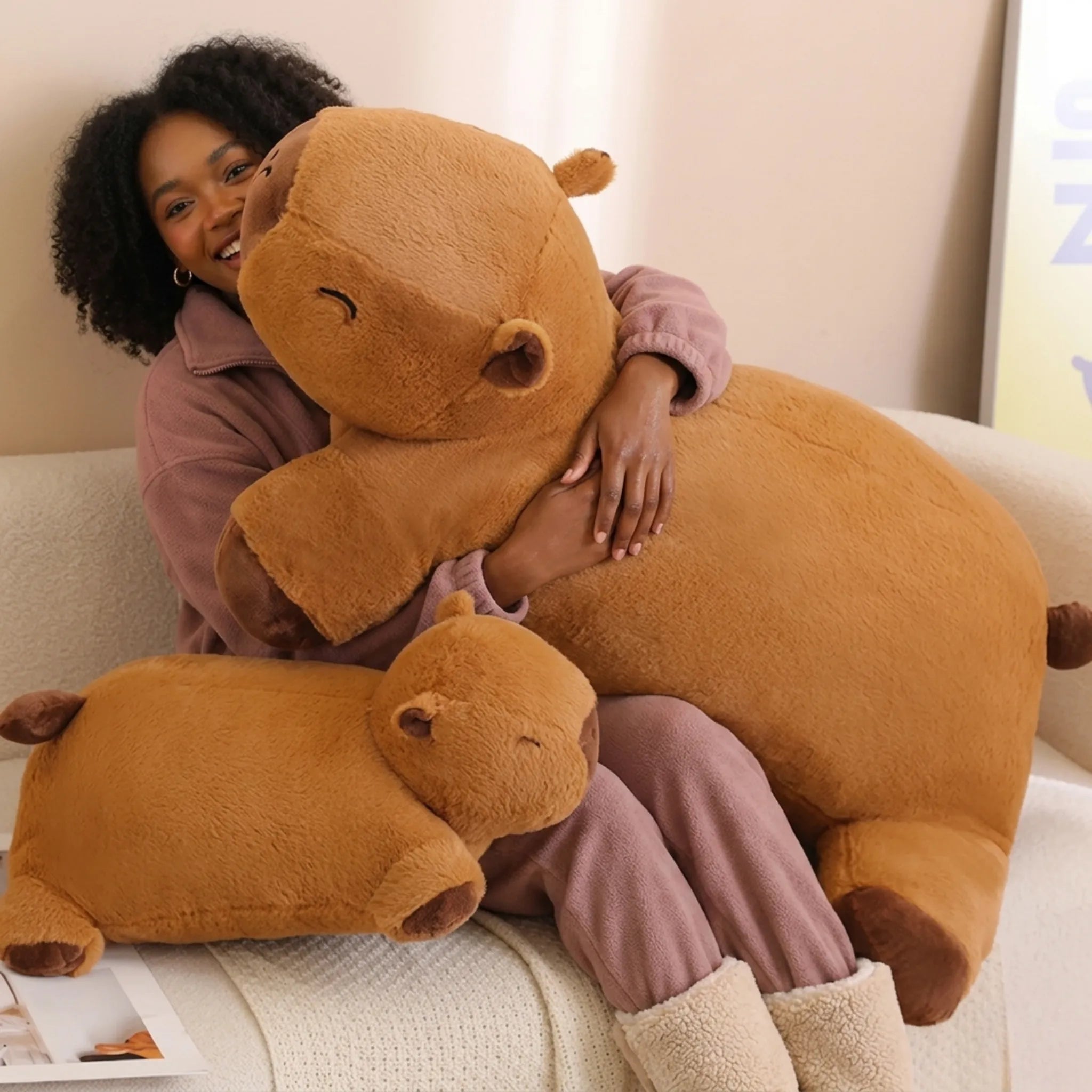 Capy the Giant Floor Mat Capybara Carpet Plush