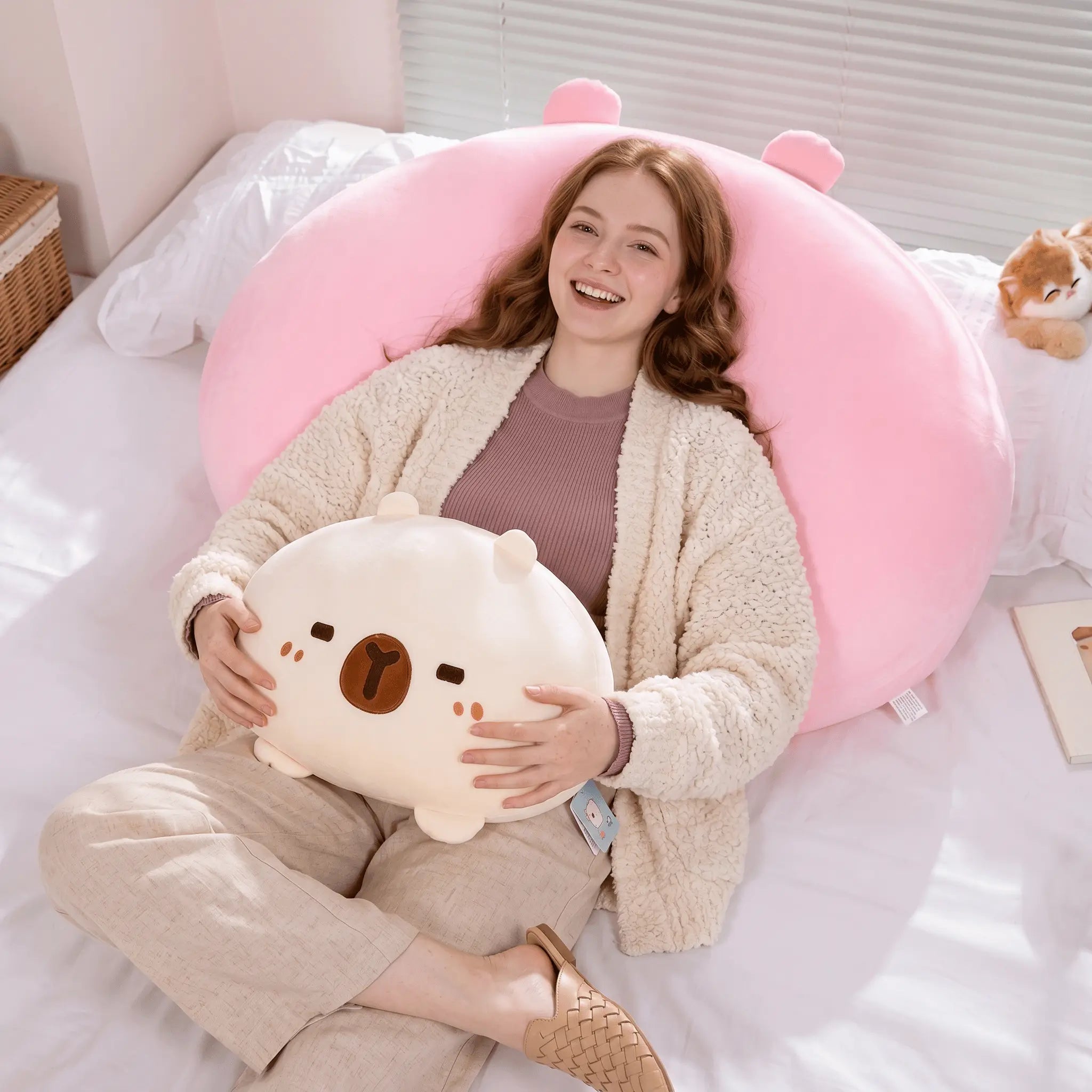 Capy the Kawaii Huggable Capybara Back Support Plush Pillow
