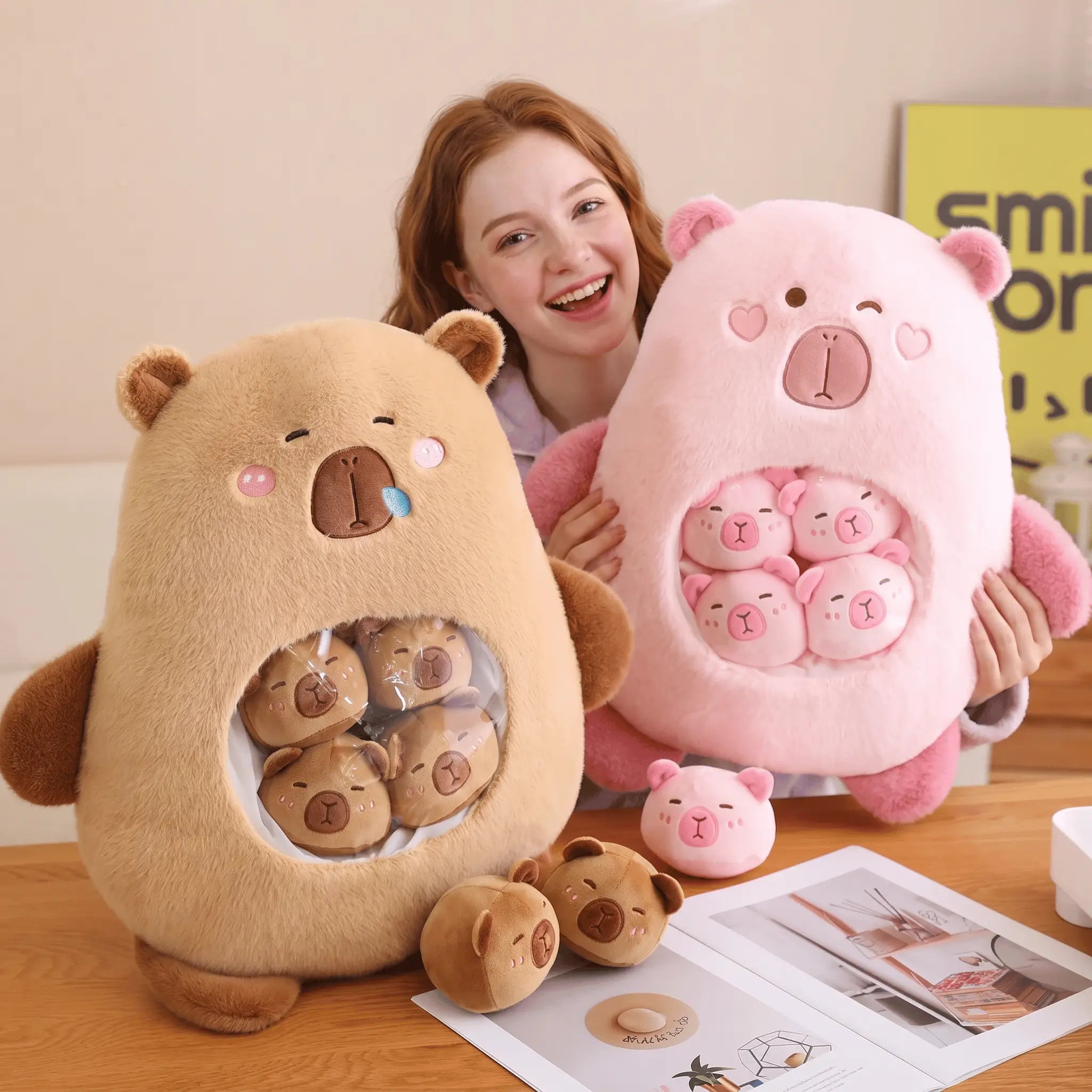 Capy the Squishy Six-Ball Capybara Bag Plush