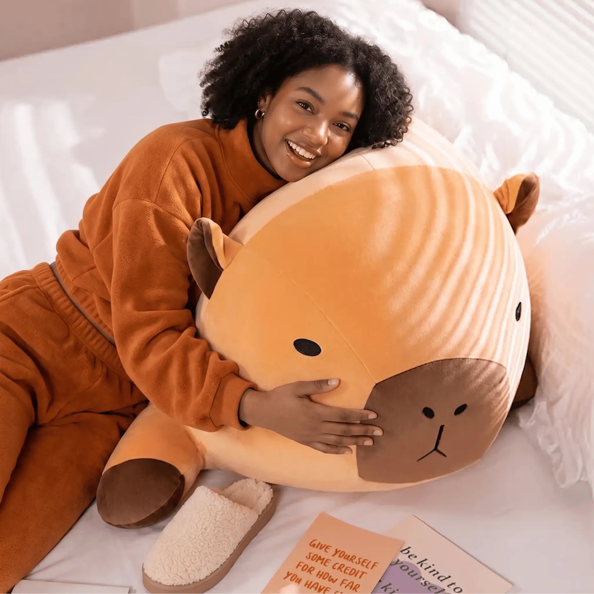 Chonky Capybara Long Bolster Pillow