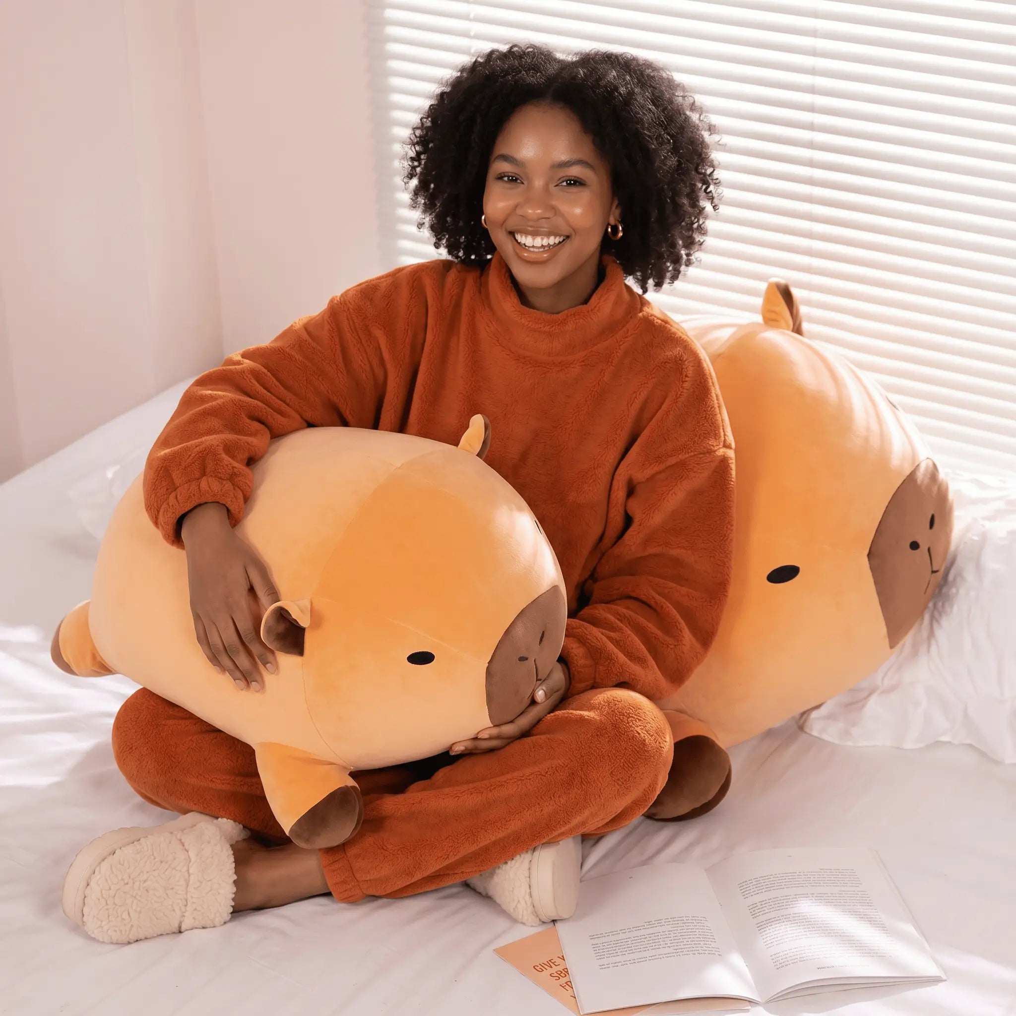 Chonky Capybara Long Bolster Pillow