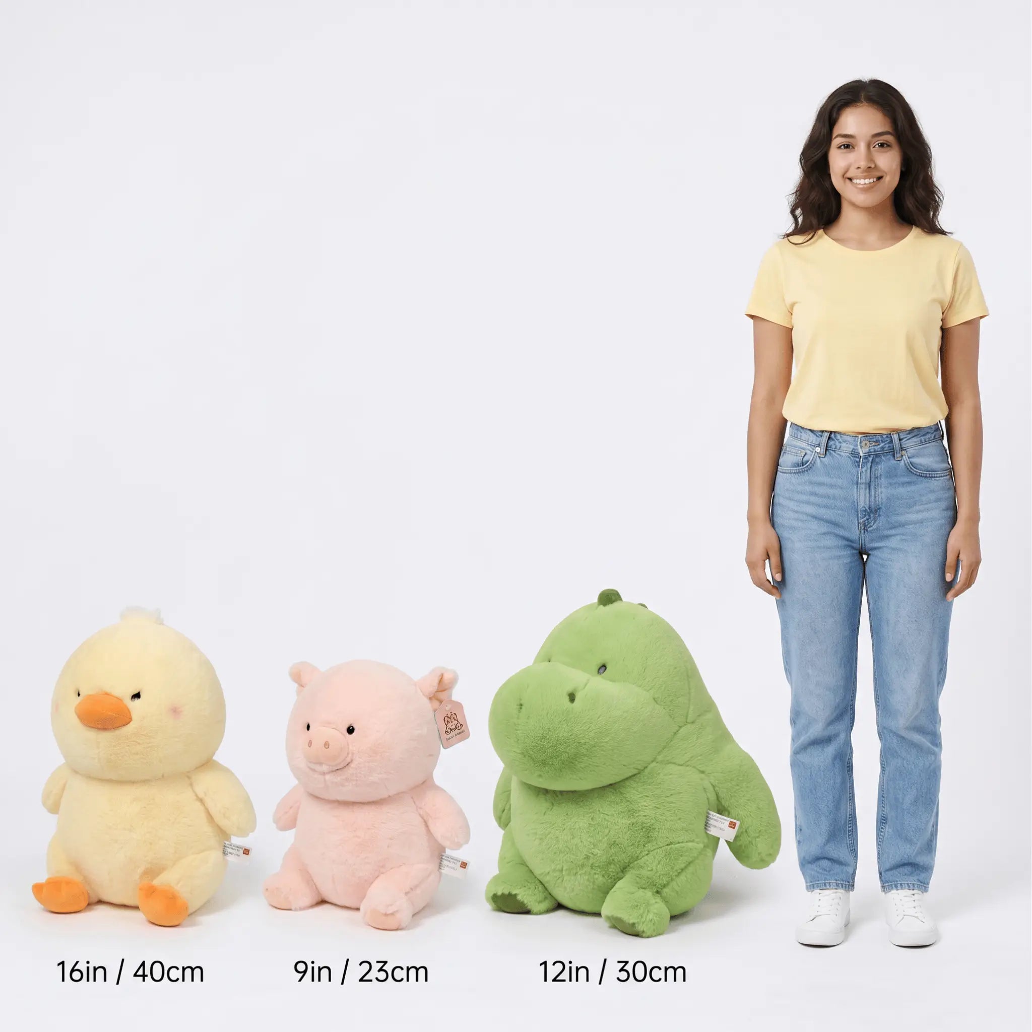 Chonky Dino Pig Panda Polar Bear Snuggle Plush