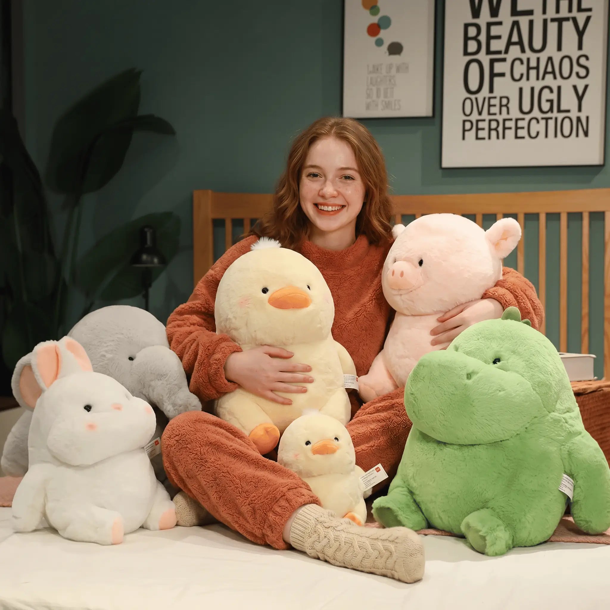 Chonky Dino Pig Panda Polar Bear Snuggle Plush