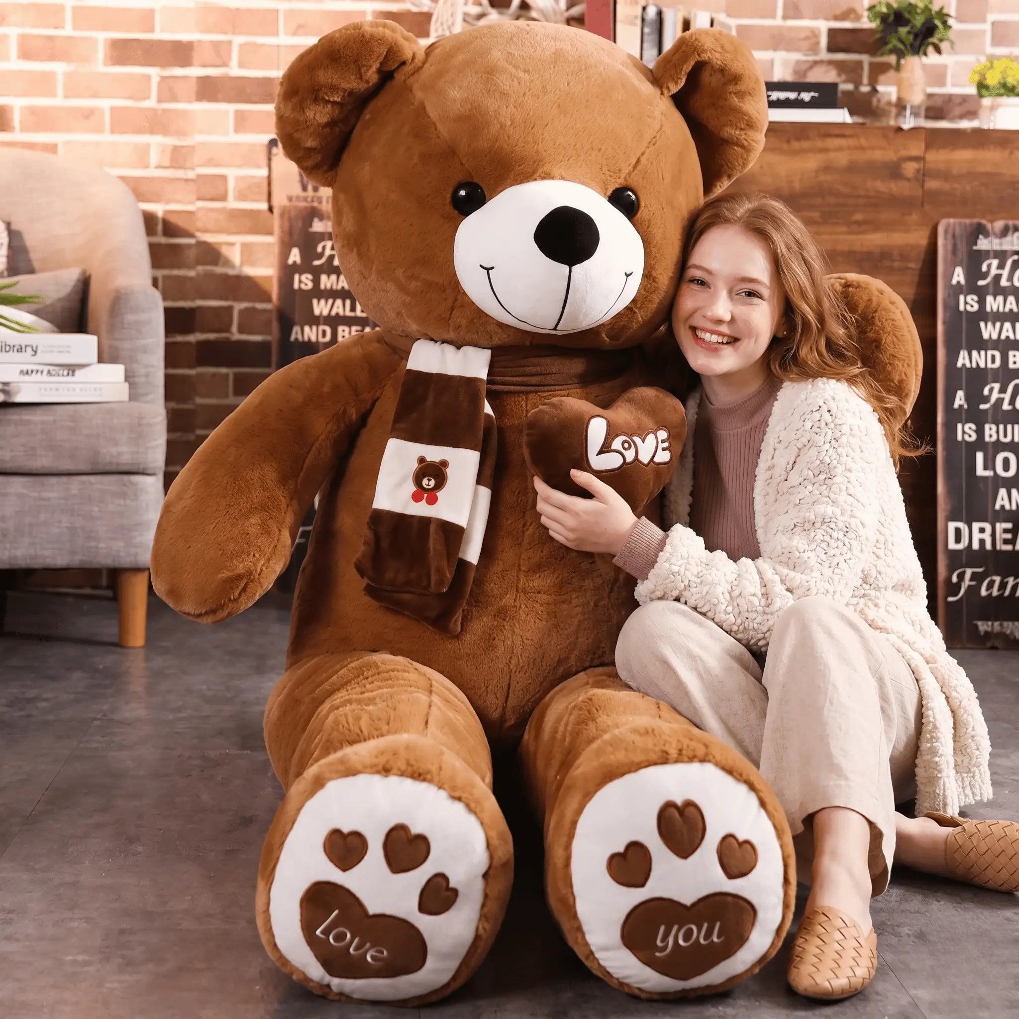 Cozy Bear with Scarf Snuggle Plush