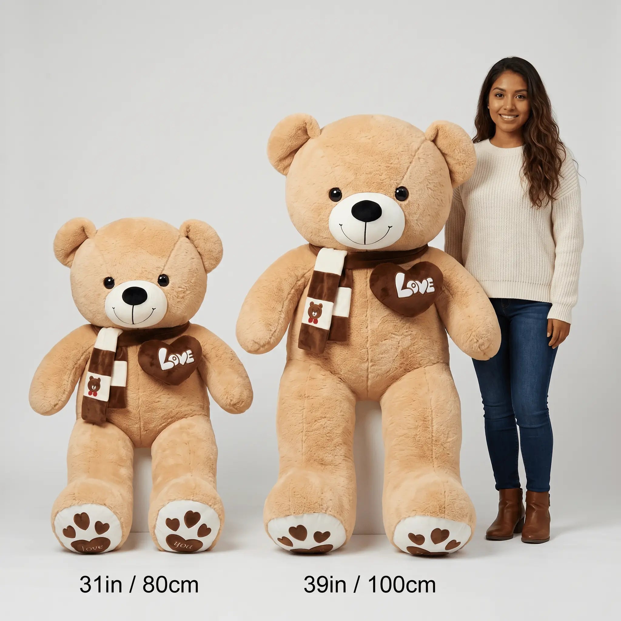 Cozy Bear with Scarf Snuggle Plush