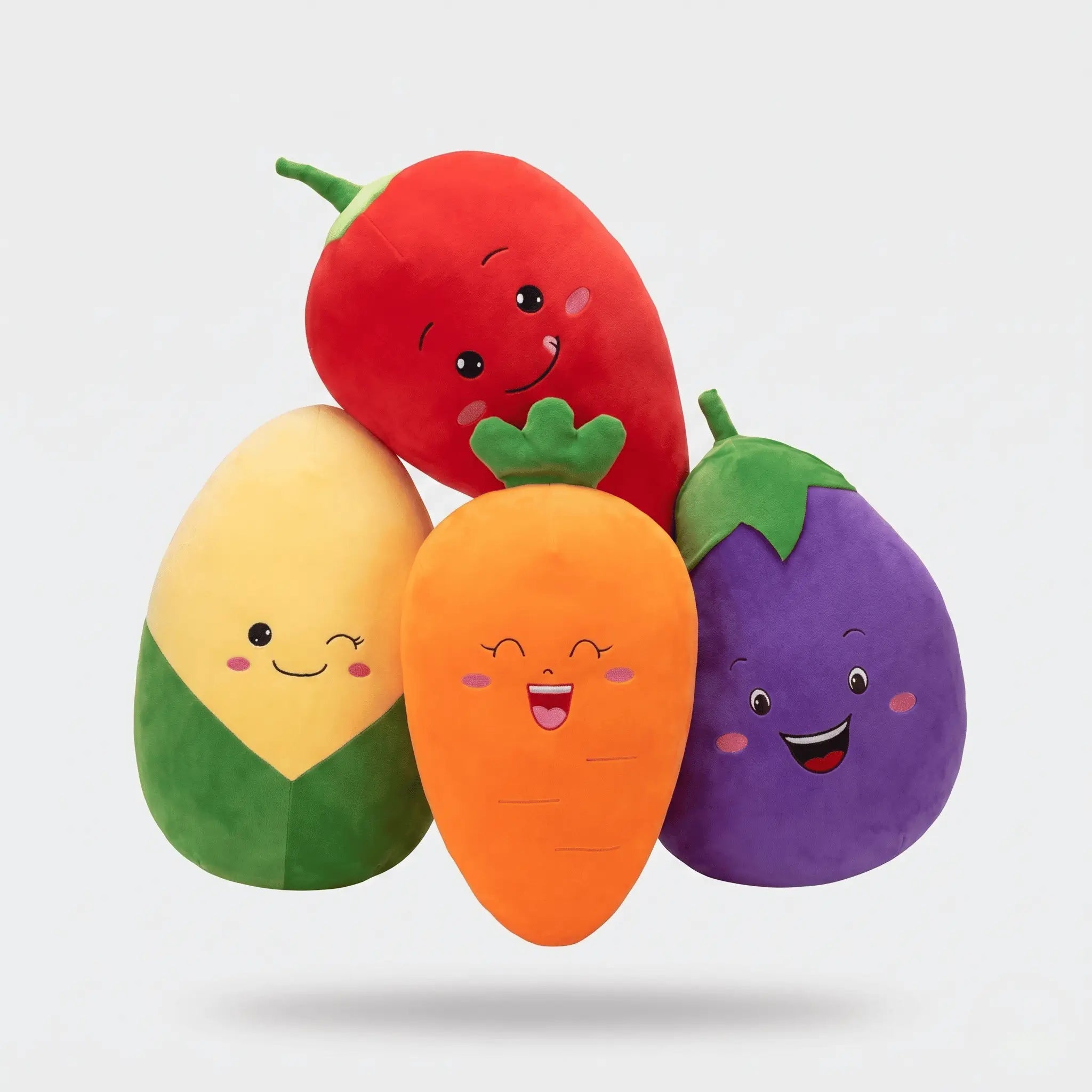 Harvest the Kawaii Veggie Carrot Corn Plush Set