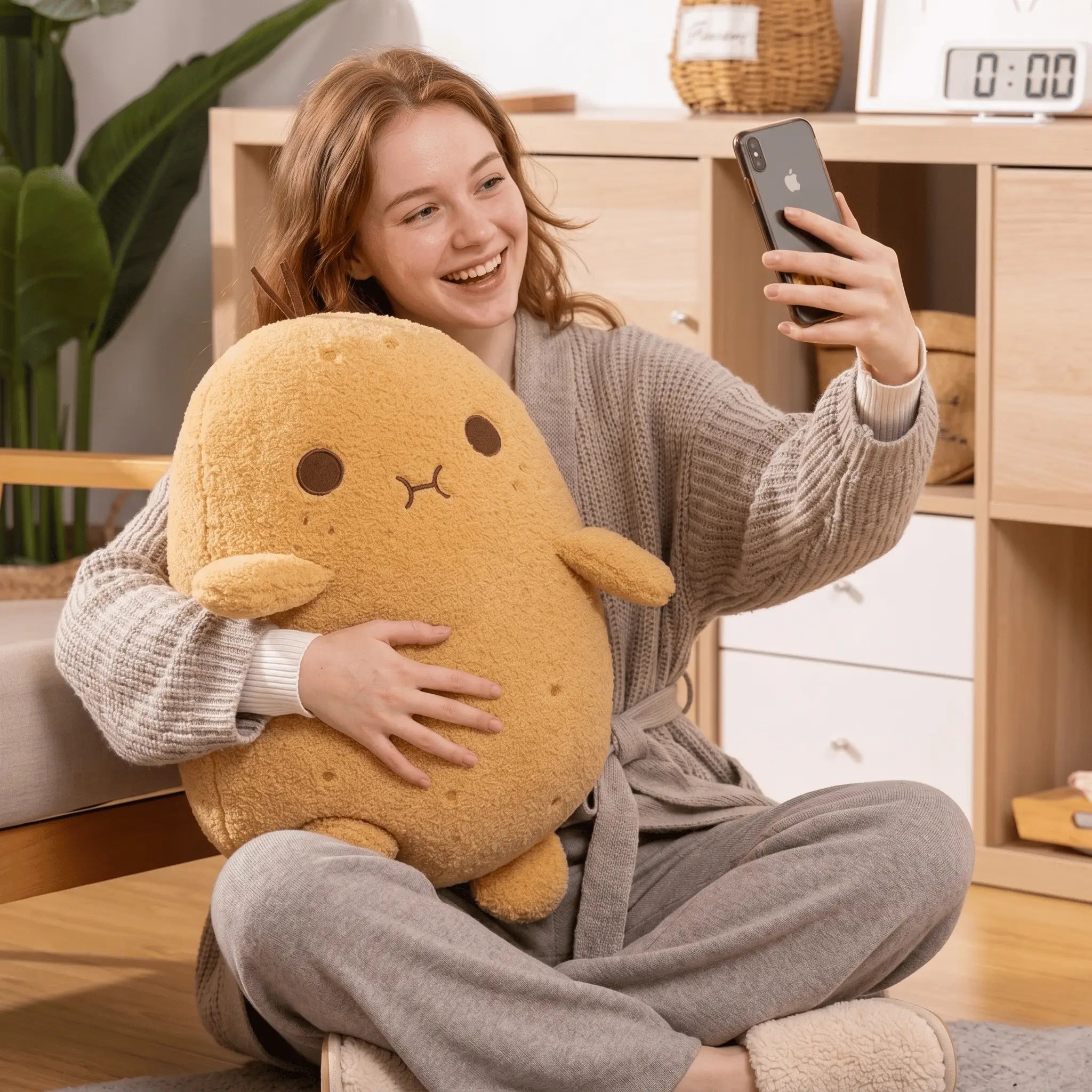 Goldie the Squishy Yellow Potato Plush Pillow
