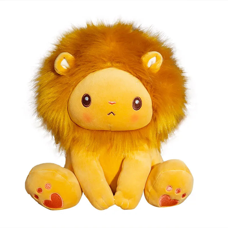 Roary the Sitting Cartoon Lion Soft Plush Pillow