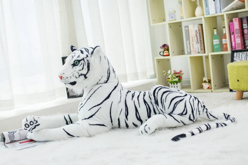 Blizzard the Lifelike White Tiger Leopard Plush