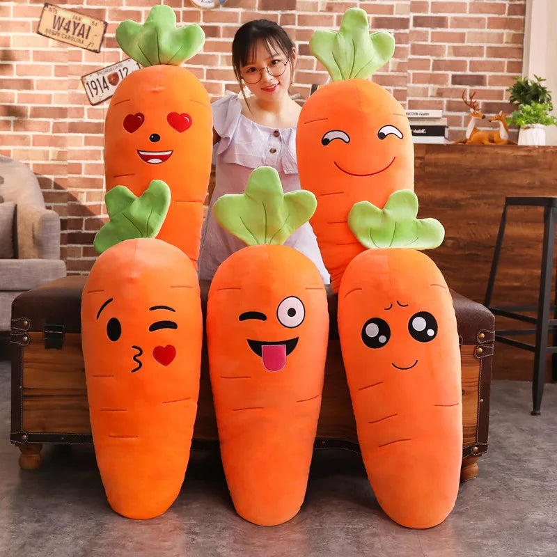 Crunchy the Squishy Carrot Plush Pillow