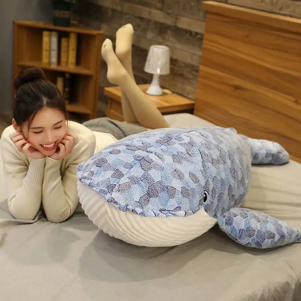 Wavy the Giant Huggable Whale Plush Pillow