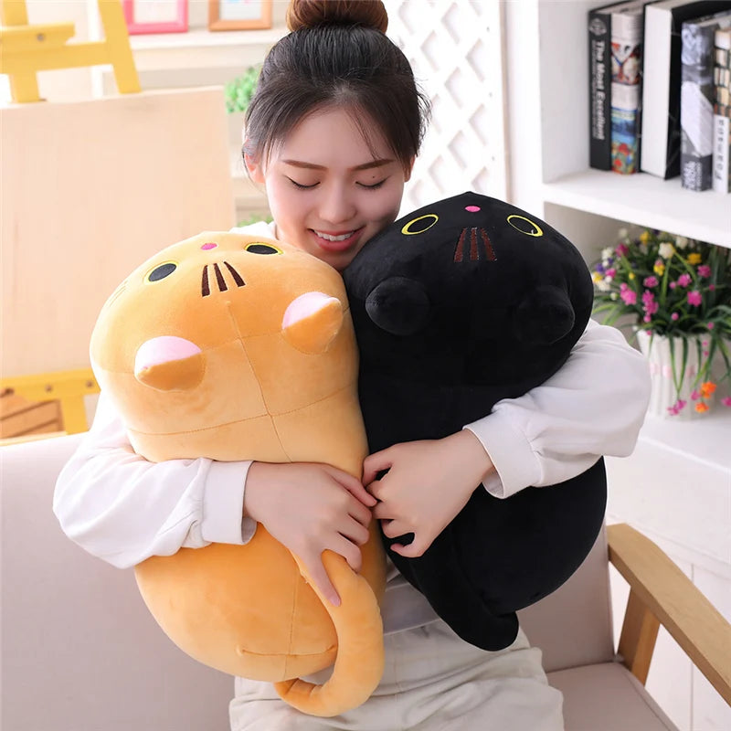 Pebbles the Kawaii Long Cat Sofa Pillow Plush