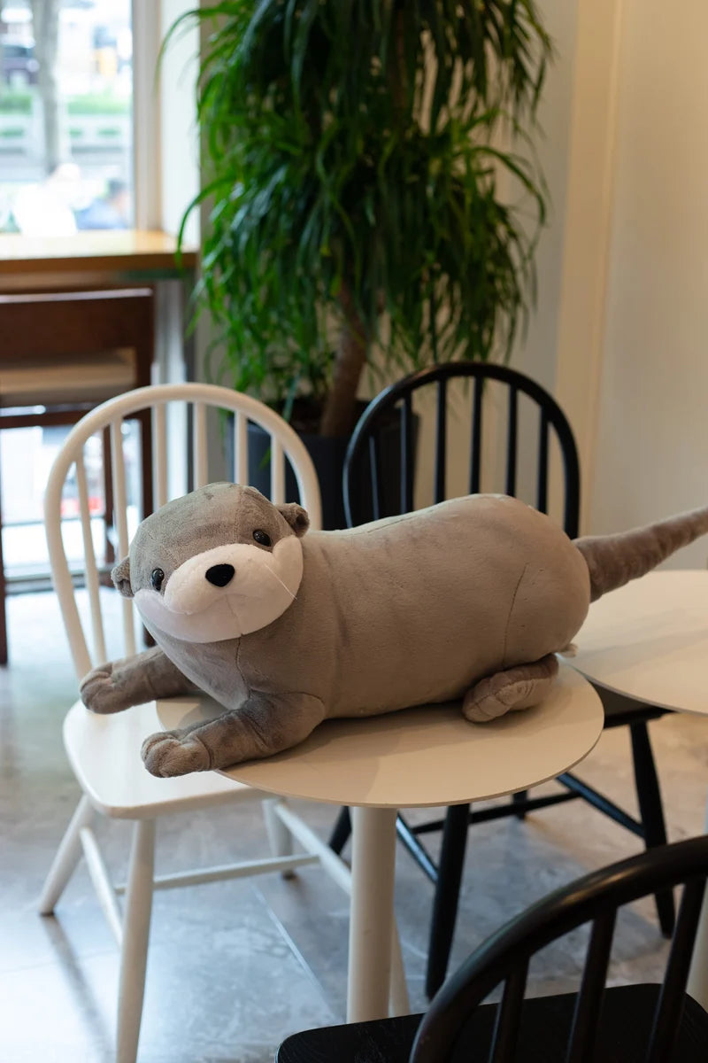 Ottie the Realistic Soft Otter Huggable Plush Pillow