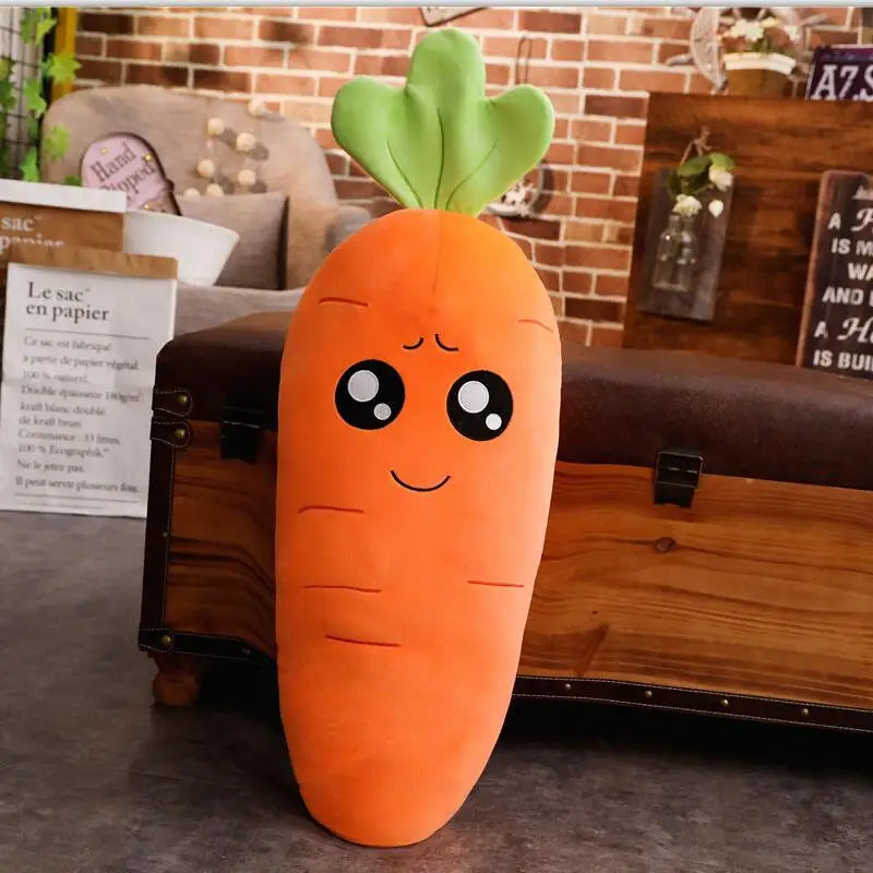 Crunchy the Squishy Carrot Plush Pillow