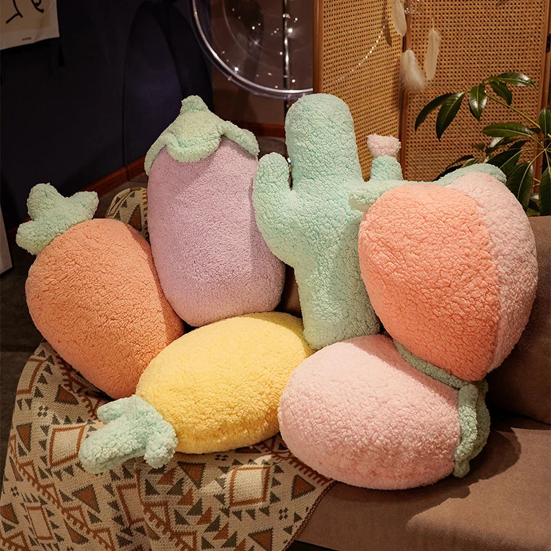 Peachy the Squishy Fruit Cactus Kawaii Sofa Plush Cushion