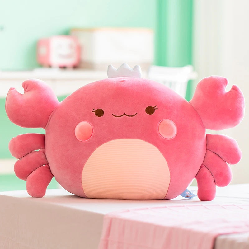 Clawdia the Chonky Kawaii Crab Snuggle Plushie