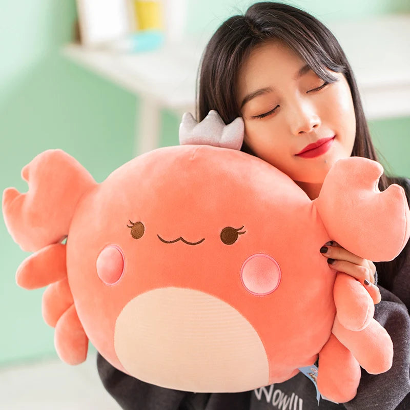 Clawdia the Chonky Kawaii Crab Snuggle Plushie