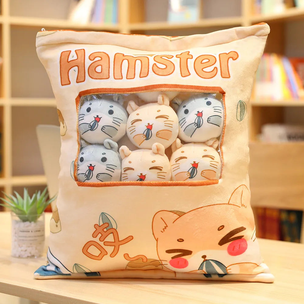 Mochi the Kawaii Mini Cat Snack Bag Plush Set