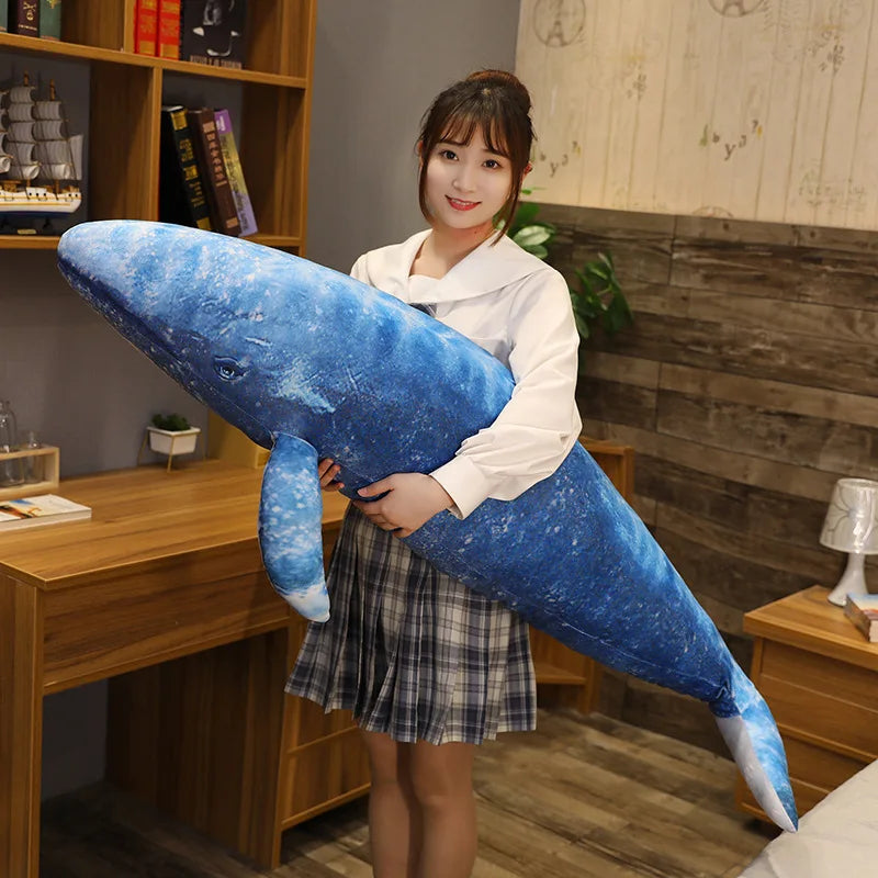 Bubbles the Giant Kawaii Blue Whale Snuggle Plushie