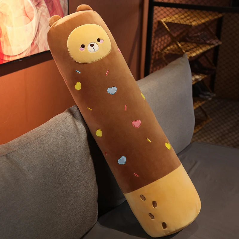 Snoozy Kawaii Bear Pig Penguin Long Bolster Plush
