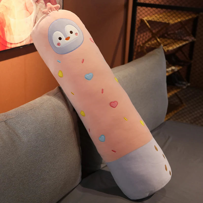 Snoozy Kawaii Bear Pig Penguin Long Bolster Plush