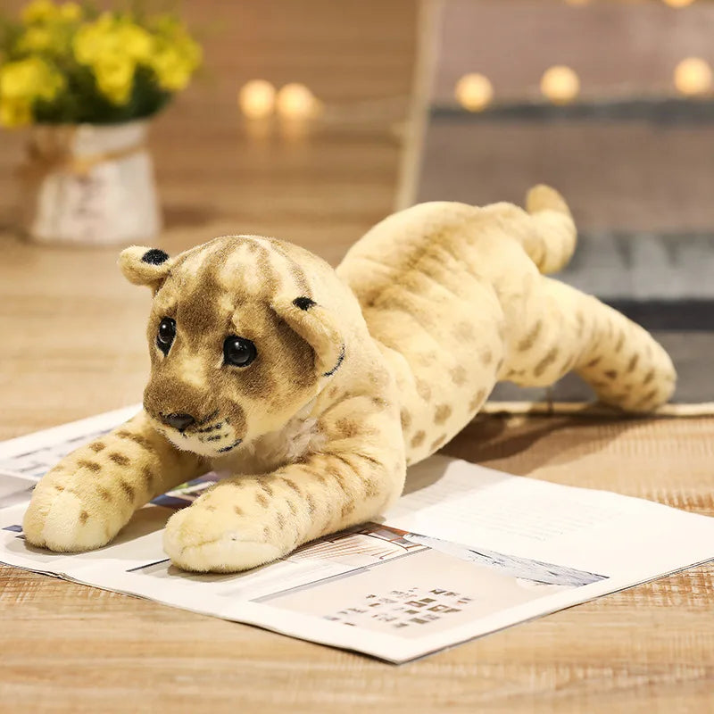 Lifelike Leopard Lion Tiger Wild Animal Plush Plushie