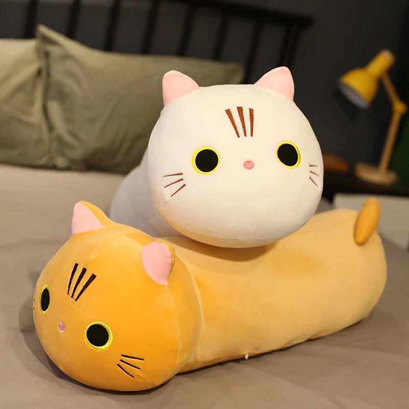 Pebbles the Kawaii Long Cat Sofa Pillow Plush