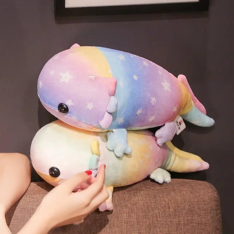 Rainbow the Colorful Giant Salamander Dino Fish Plushie