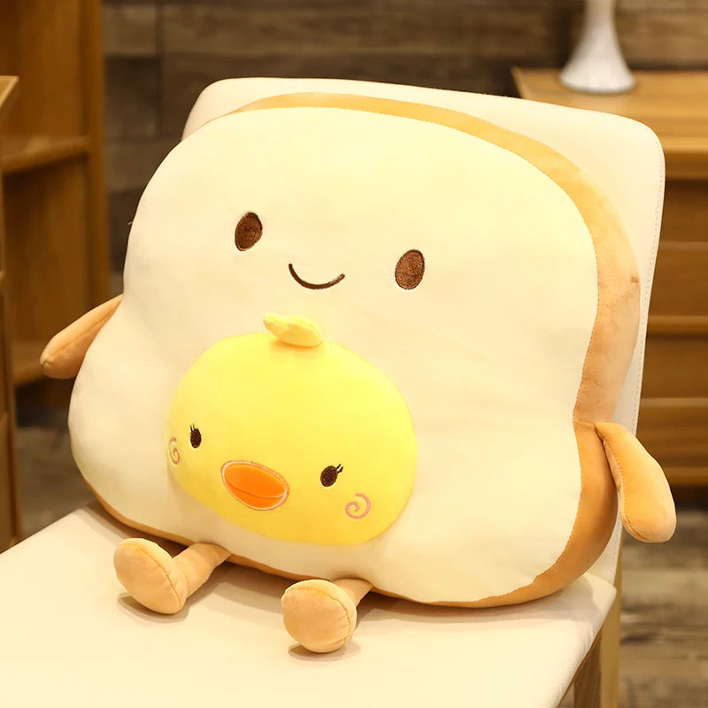 Toasty the Fruit Animal Smile Bread Legs Plush Pillow