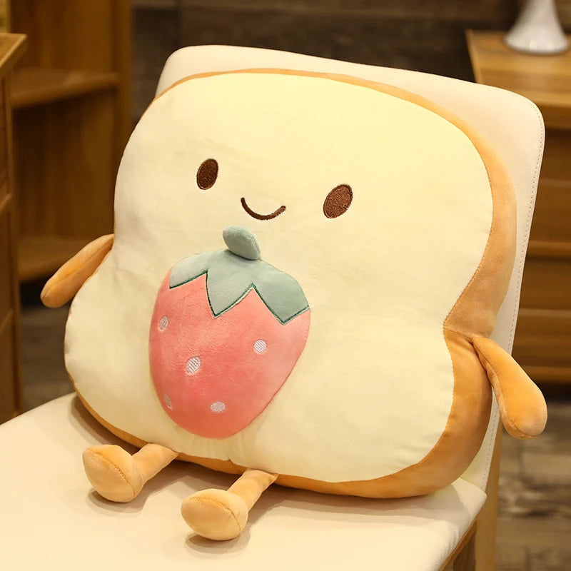 Toasty the Fruit Animal Smile Bread Legs Plush Pillow