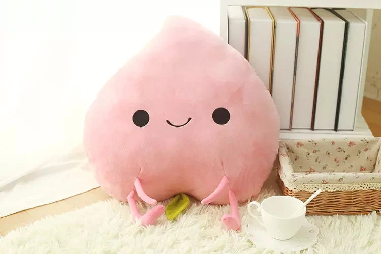 Peachy the Kawaii Fruit Peach Mango Pear Snuggle Plush Pillow